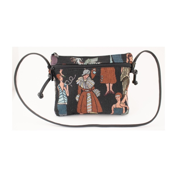 Vintage Gatsby Flapper Tapestry Needlepoint Bag - Picture 1 of 3